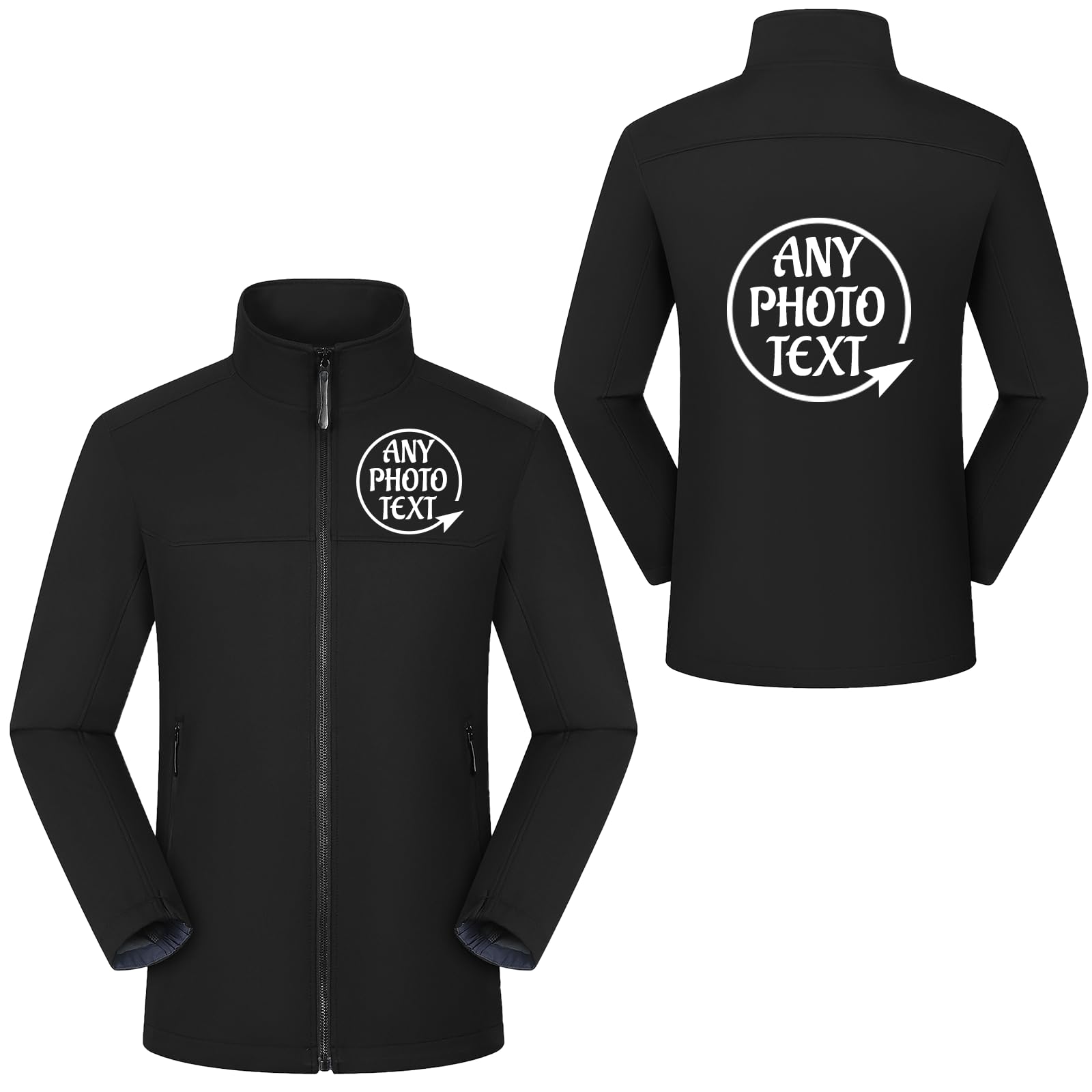 Personalisierte winddichte Softshell-Jacke, individuelles Logo, wasserdichte Jacke für Outdoor-Arbeit, lässiger Windbreaker für Herren