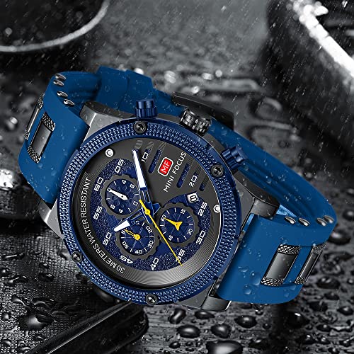 Image of AIMES Mens Watches Chronograph Waterproof Sport Military Watch for Men Analog Quartz Movement Stylish Wrist Watch Elegant Gift Watch for Men