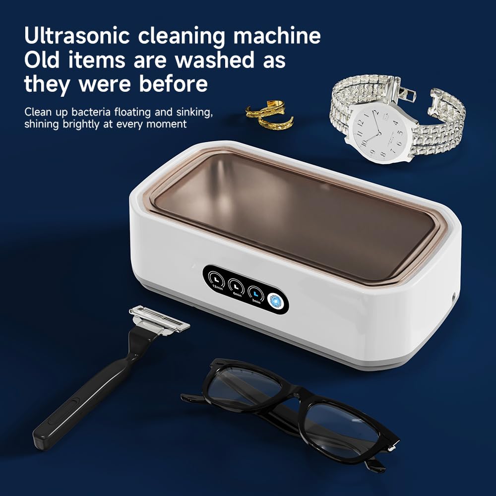 Ultraschallreinigungsgerät360 ml Ultraschallreiniger Ultraschallgerät Sonic Cleaner mit digitalemTimer49000Hz für Brillen, Ringe, Münzen, Fingerringe, Geld