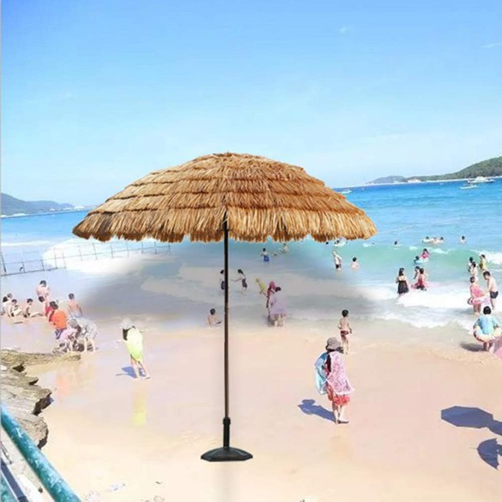 Patio Umbrella Outdoor2.4M Hawaii Beach Umbrella, Tiki, Sturdy Patio Garden, Artificial ched Awning, 16 Ribs (glass Fiber) For Garden Balcony Beach, Etc. good