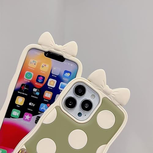 Miniatura 8 de Fundas para iPhone 13 Pro Lindas con Diseño de Oso de Flores de Dibujos Animados, Funda Rosa de Silicona Blanda 3D para Mujeres y Niñas, Funda