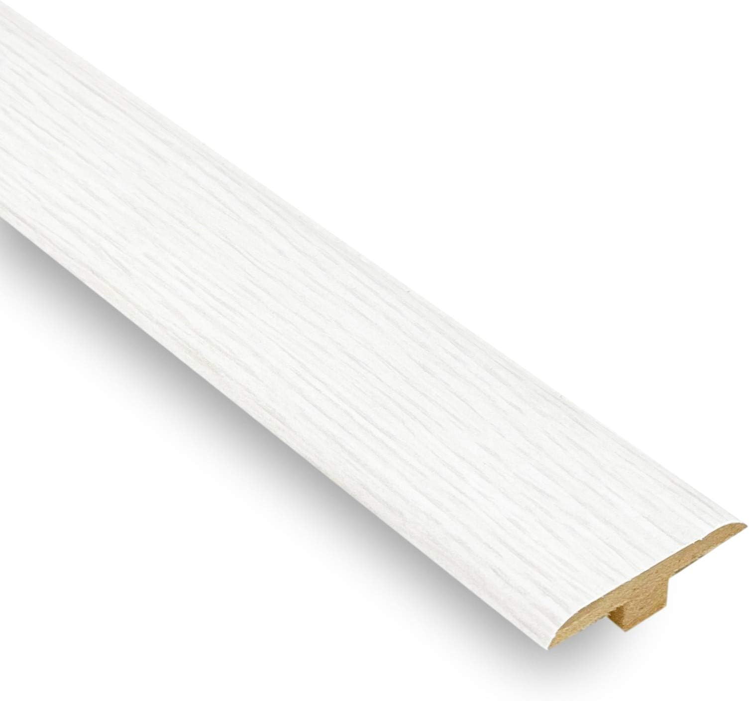 T Bar Threshold Door Bar Trim Profile for Laminate and Wood Flooring (2400mm, White Oak)