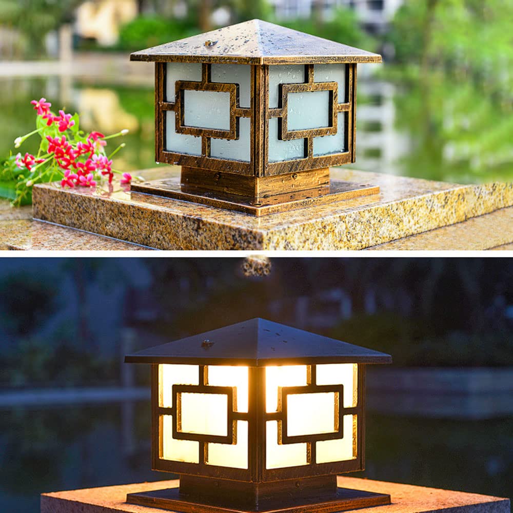 Luci da Esterno in Stile Paesaggio, con Paralume in Acrilico Impermeabile IP54, per Recinzione da Cortile, Regolabili, per Decorazioni da Giardino, Adatte a Pali.