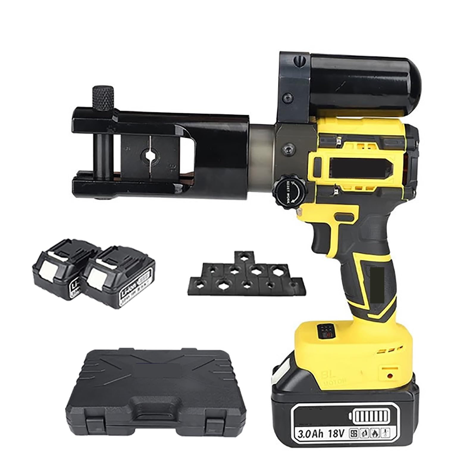 Pince hydraulique sans fil 75 kN à batterie 3,0 Ah pour sertissage facile des cosses alu