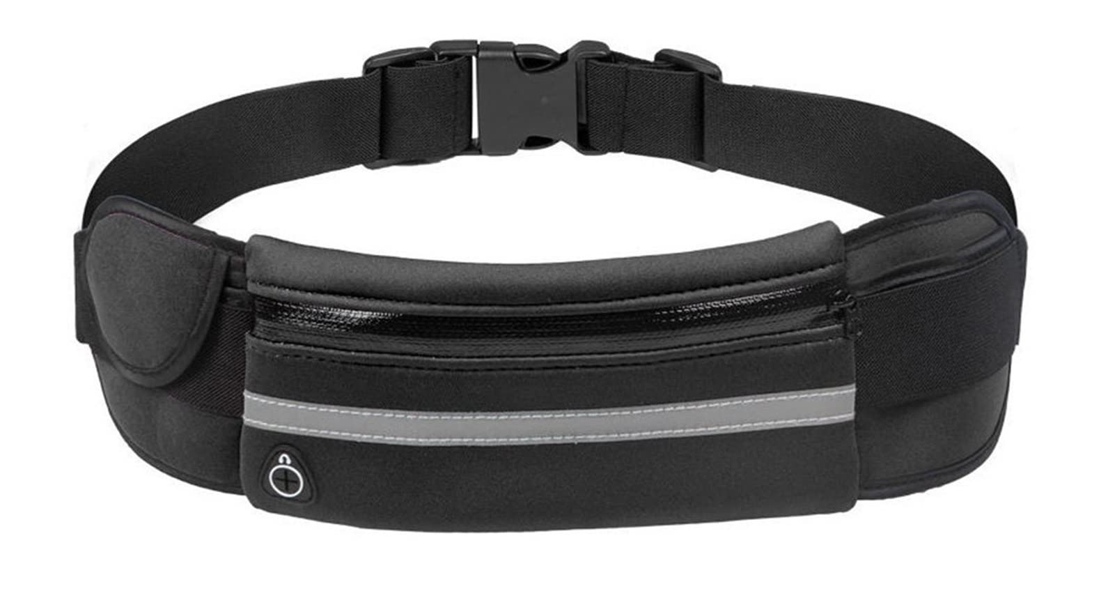 Taillenbeutelgürtel Männer Frauen Mode Sport Banana Beutel Geld Telefon auf Handy PUM Bag Weste Beutel Fanny Pack Farb Travel Accessoire (Color : A Black)