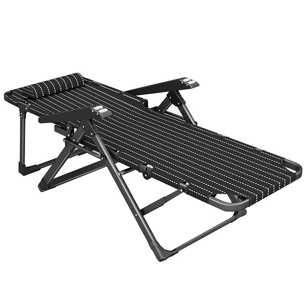 Chaises longues pliantes inclinables avec repose-pieds et appui-tête de bureau et extérieur