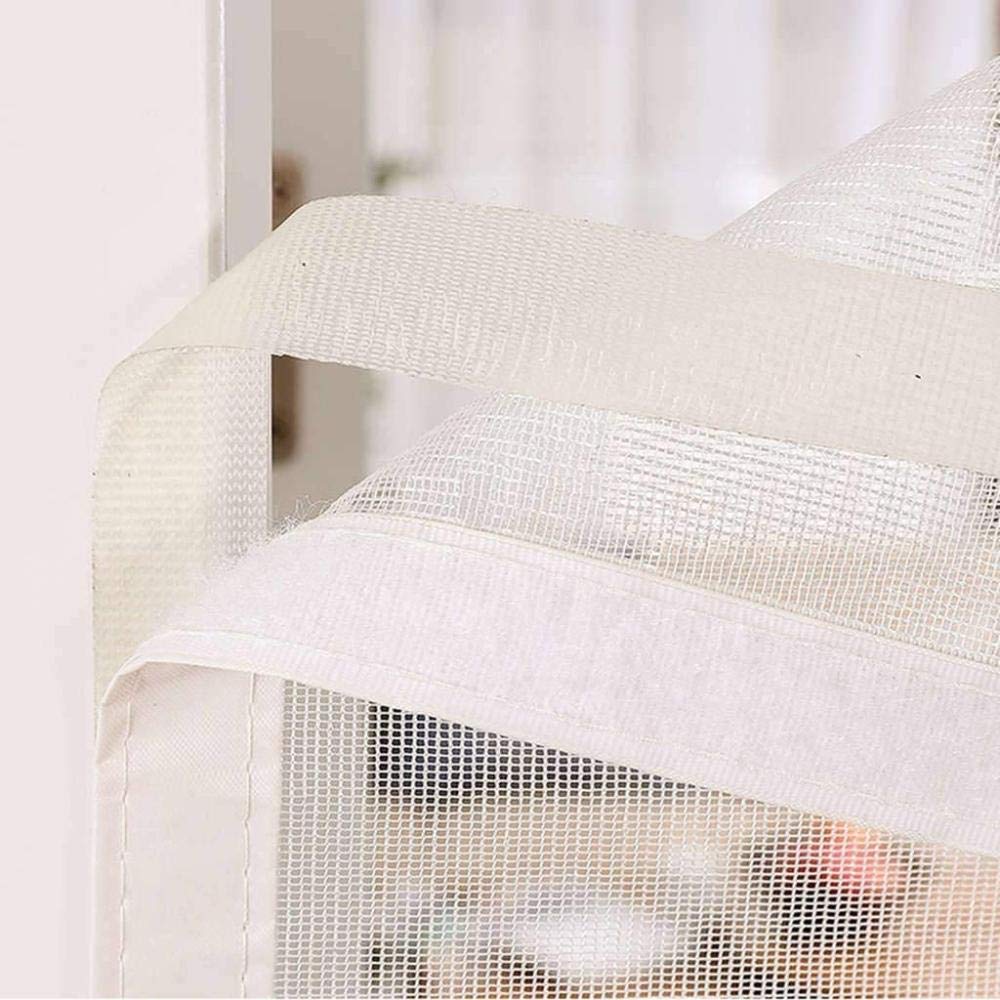 Drzwi z magnesami Moskitiera przeciw owadom siatka ultracienka zasłona z siatki zamyka się automatycznie, pasuje do drzwi do domu przyjazny ekran drzwi - A2-140 x 220 cm (55 x 87 cali)_A