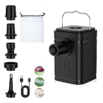 Pompa ad aria Elettrica per Materasso Gonfiabile 5.5kpa Pompa Elettrica Portatile Pompa di Gonfiaggio e Sgonfiaggio Ricaricabile con 5 Ugelli e Luce per Galleggianti da Piscina Giocattoli galleggianti