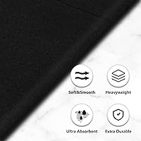 Vista 4 de KAMMAK Servilletas Negras Desechables con Bolsillo para Boda, Servilletas Decorativas de Cena de Papel, Paquete de 100, Toallas de Mano de Invitado