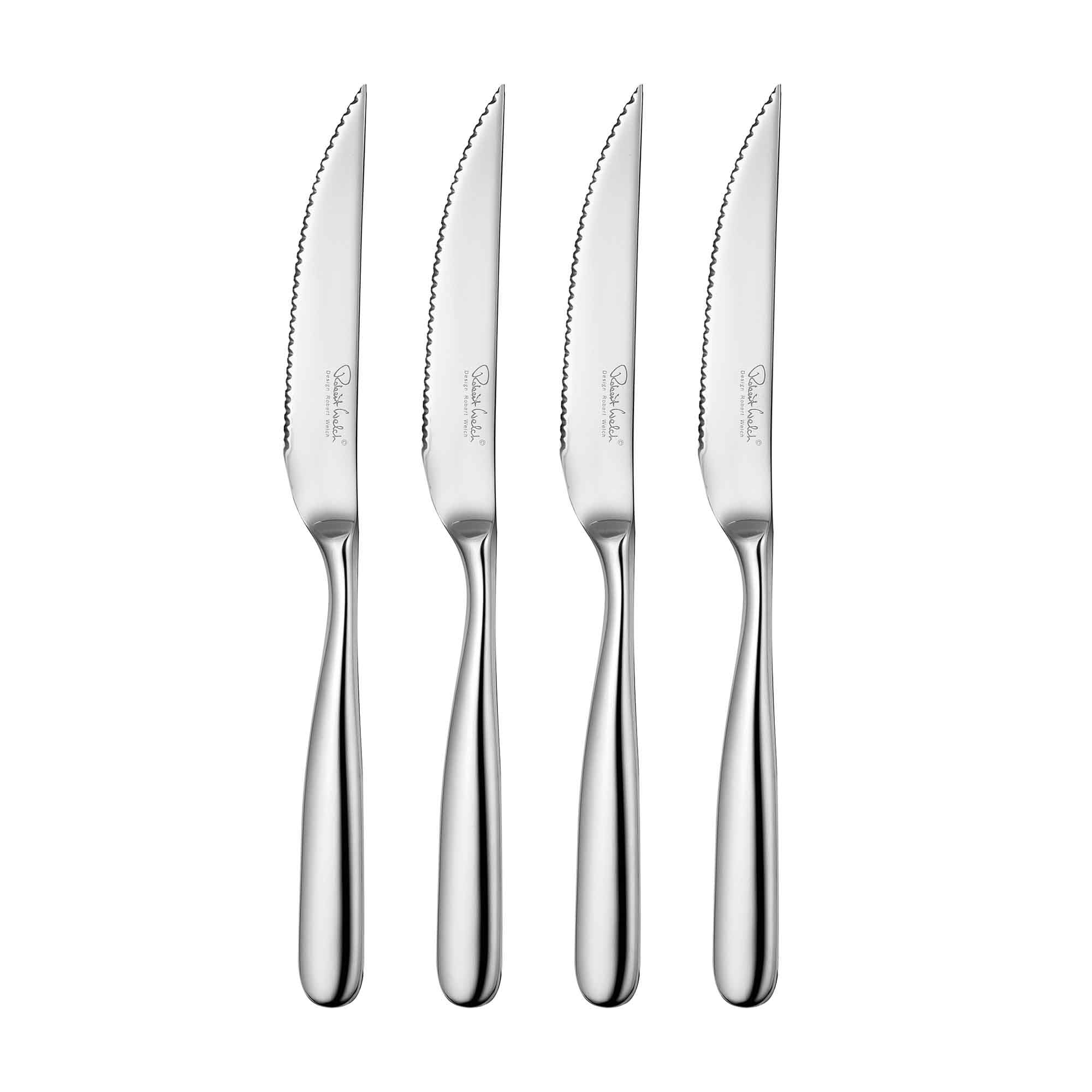 Stanton Bright Steak Knife, Set of 4: Made from Premium 18/10 Stainless Steel. Dishwasher Safe for Easy Care.