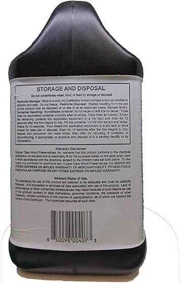 Tenino Copper Naphthenate 17% (2% as Metal) Double Strength - Highest Concentration Allowed - 1 Gallon - Wood Preservative