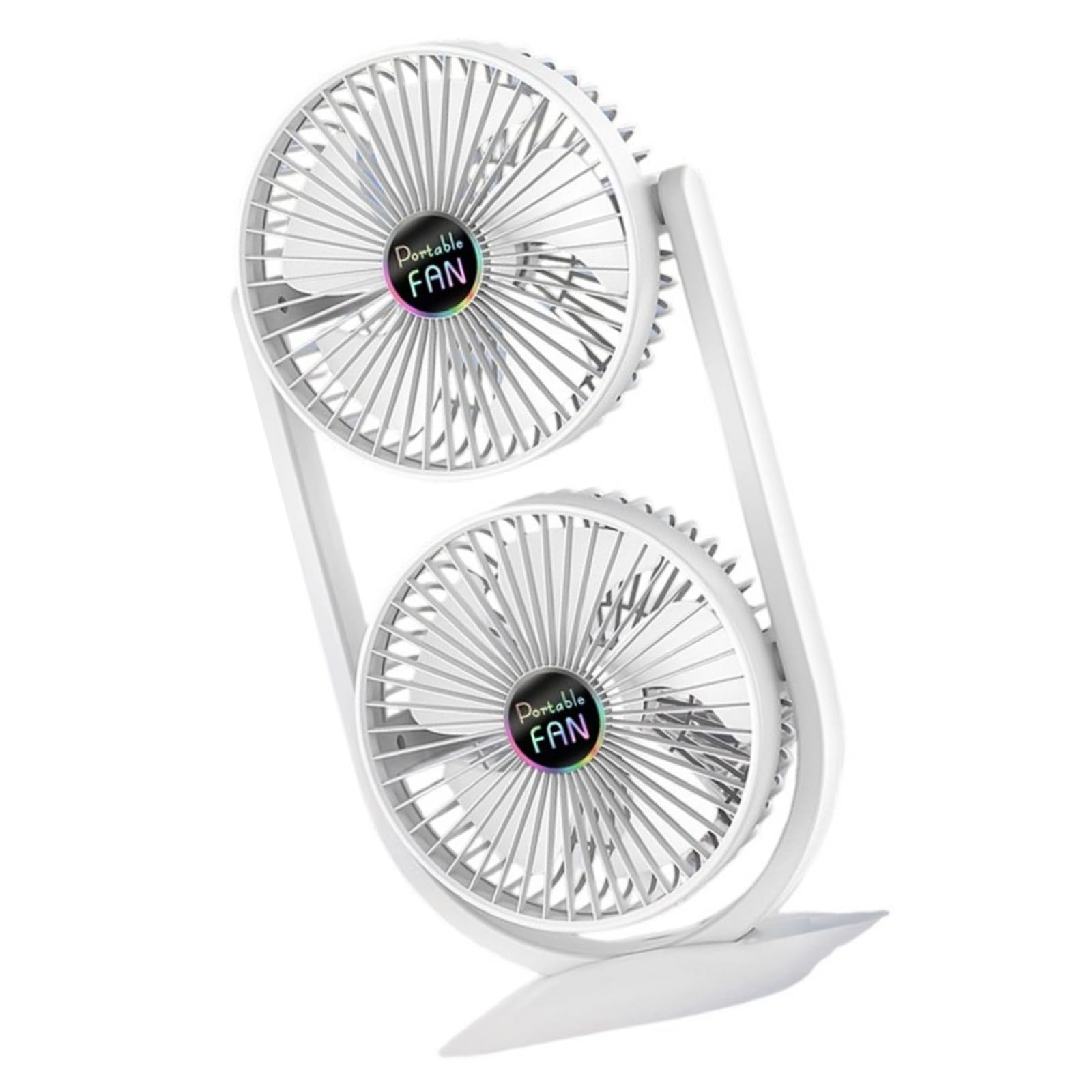 Elnwnnkc Head USB Rechargeable Fan 3 Speeds Portable Quiet for Home Travel Camping Fan with USB