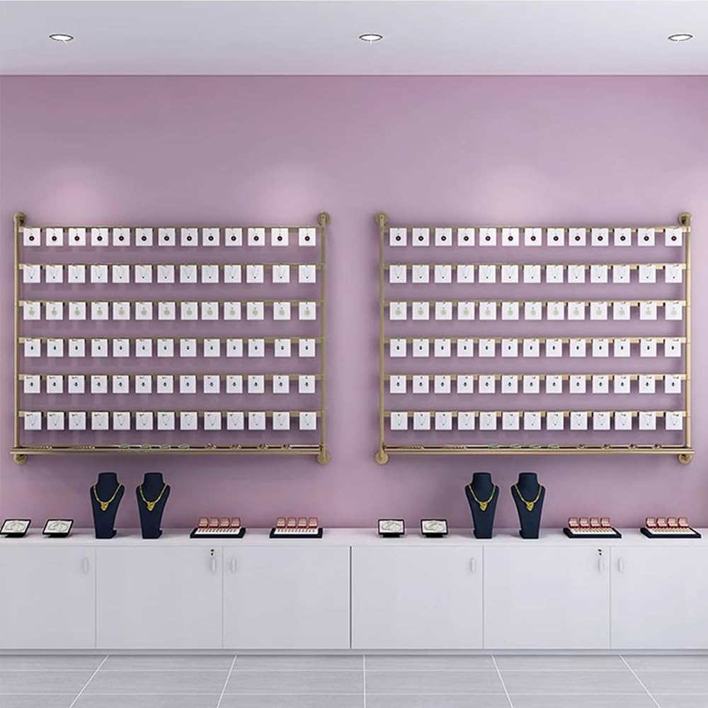 Wandmontiertes Schmuckregal, hängender Ohrringhalter mit Sonnenbrillen-Schlüsselanhänger-Regal, Organizer für Schaufenster