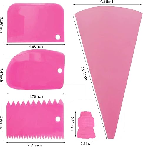 Miniatura 2 de Bolsa de silicona para glaseado, bolsa de pastelería reutilizable de crema y 14 boquillas de acero inoxidable, herramienta de decoración de pasteles