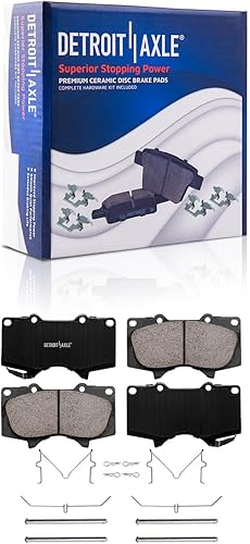 Miniatura 62 de Detroit Axle - Pastillas de freno para Chevy Trailblazer GMC Envoy Pastillas de freno de cerámica w/Hardware Buick Rainier Isuzu Ascender Olds