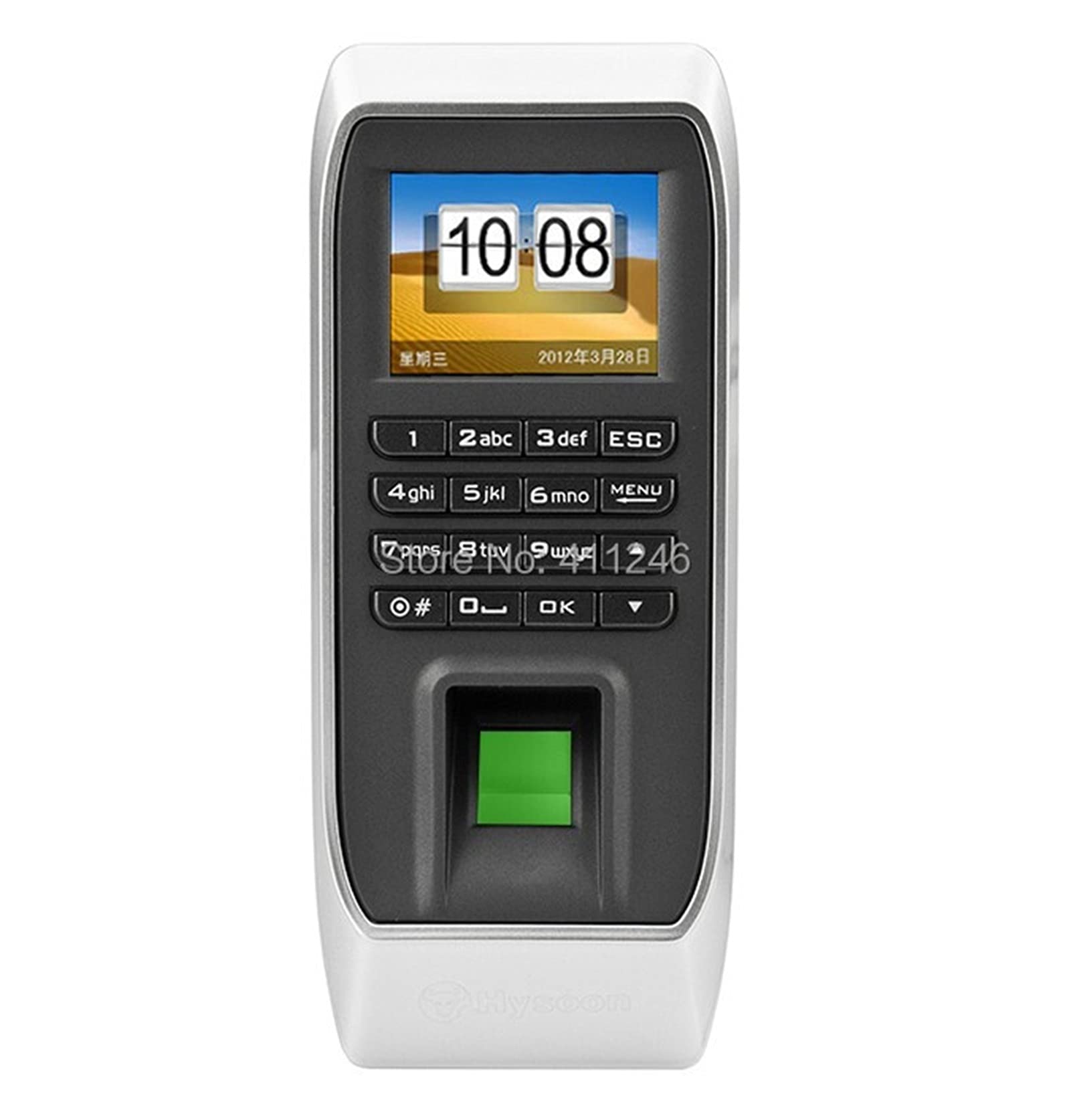 Macchina di presenza, Biometric Fingerprint Punch Time USB Orologio Inglese Inglese Assenza di ufficio Registratore Tempi Impiegato Macchina del sensore dei dipendenti,Elettronica per ufficio