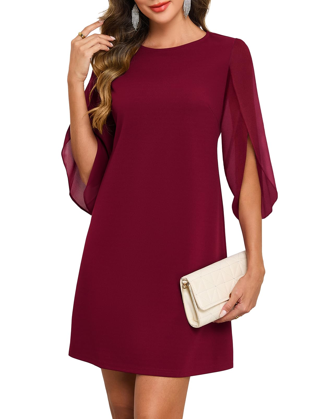 oten Flutter Sleeve Cocktail Dress