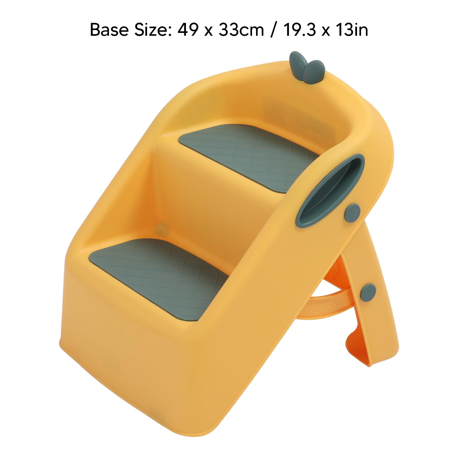 Taburete 3 en 1 para Niños Pequeños, Taburete de Entrenamiento de Plástico Antideslizante con Base Extra Ancha para Fácil Acceso Al Fregadero (Yellow)