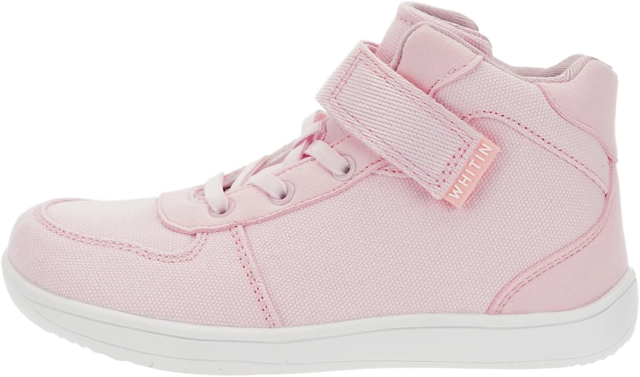 WHITIN High Top Boys/Girls Wide Barefoot Shoes + Zero Drop + Minimalist Sneaker for Little/Big Kids