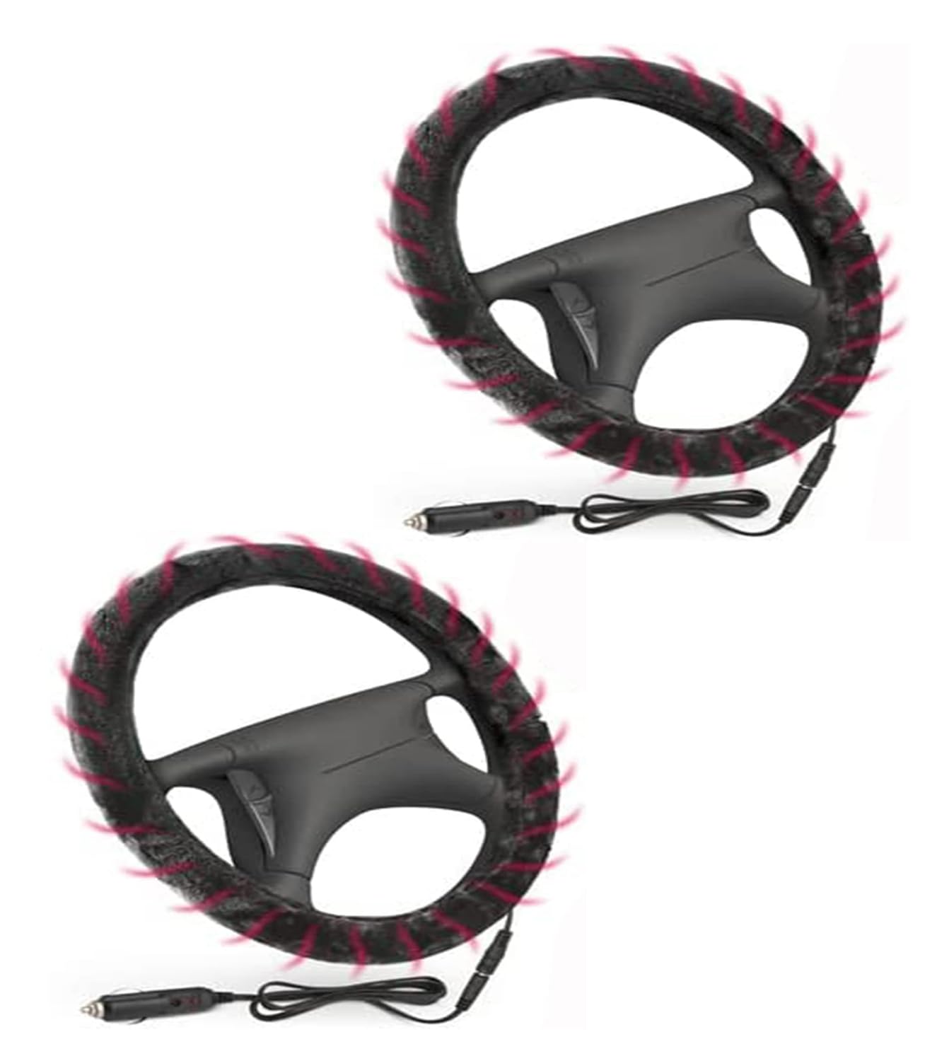 vaygway-car-steering-wheel-cover-heated-12v-classic-black-breathable