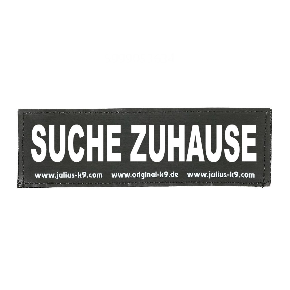 Julius-K9 Original Interchangeable Patch, Large, Black, Suche Zuhause — image 1
