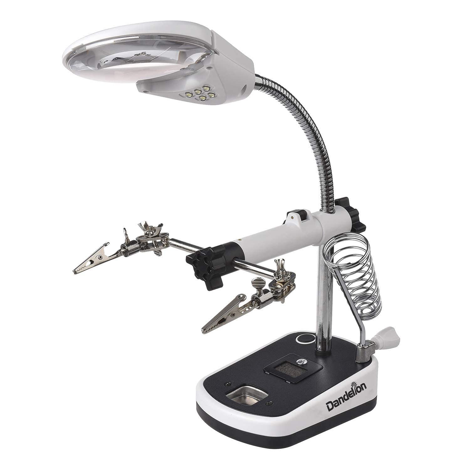 Buy Dandelion LED Light Helping Hands Magnifier Station,3.5X Lighted