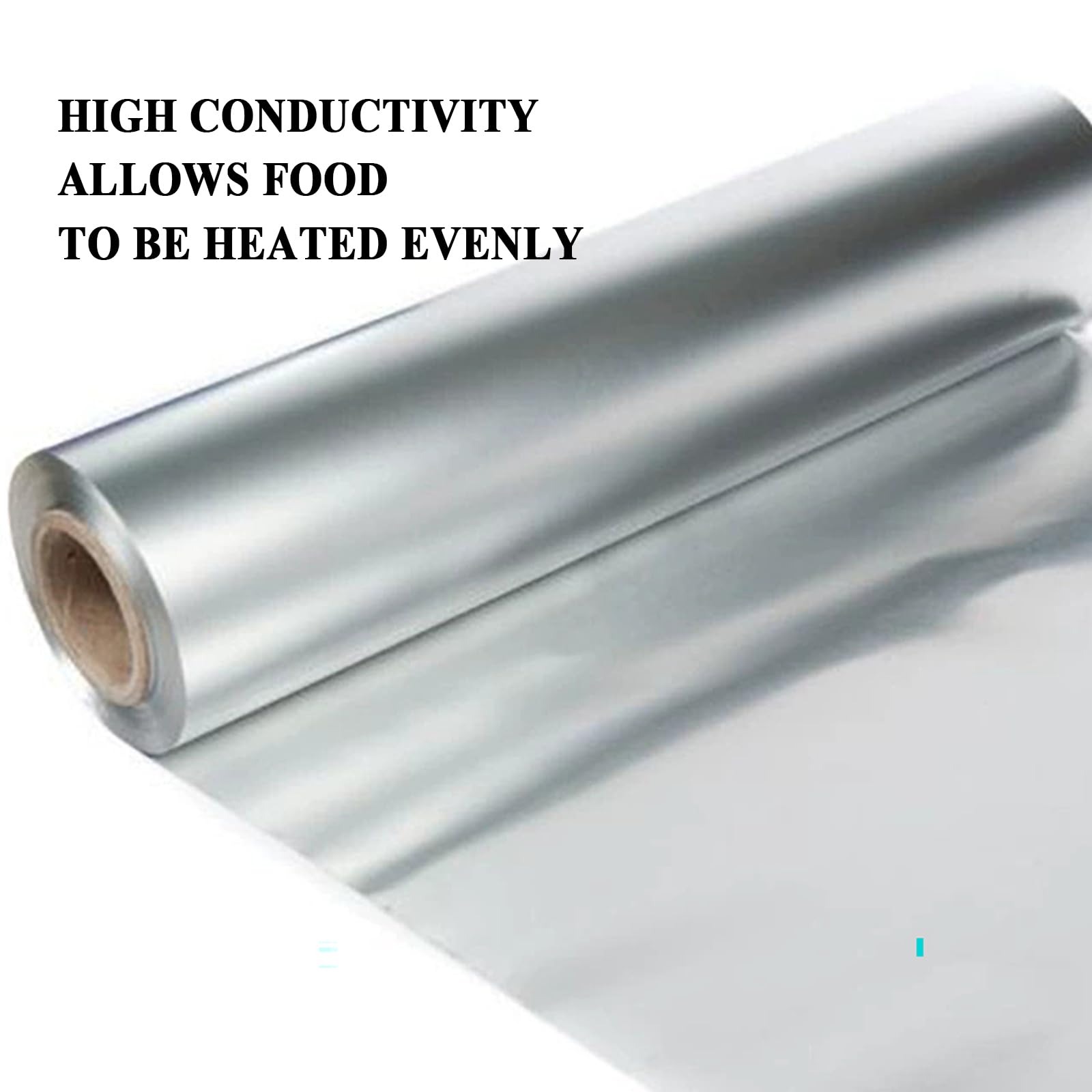 1 Rollo de Papel Aluminio Extrarresistente para Alimentos, 17 μm – Ideal para Cocina Casera, Catering y Parrilla – Film de Aluminio Resistente(Size:38cm*150m)