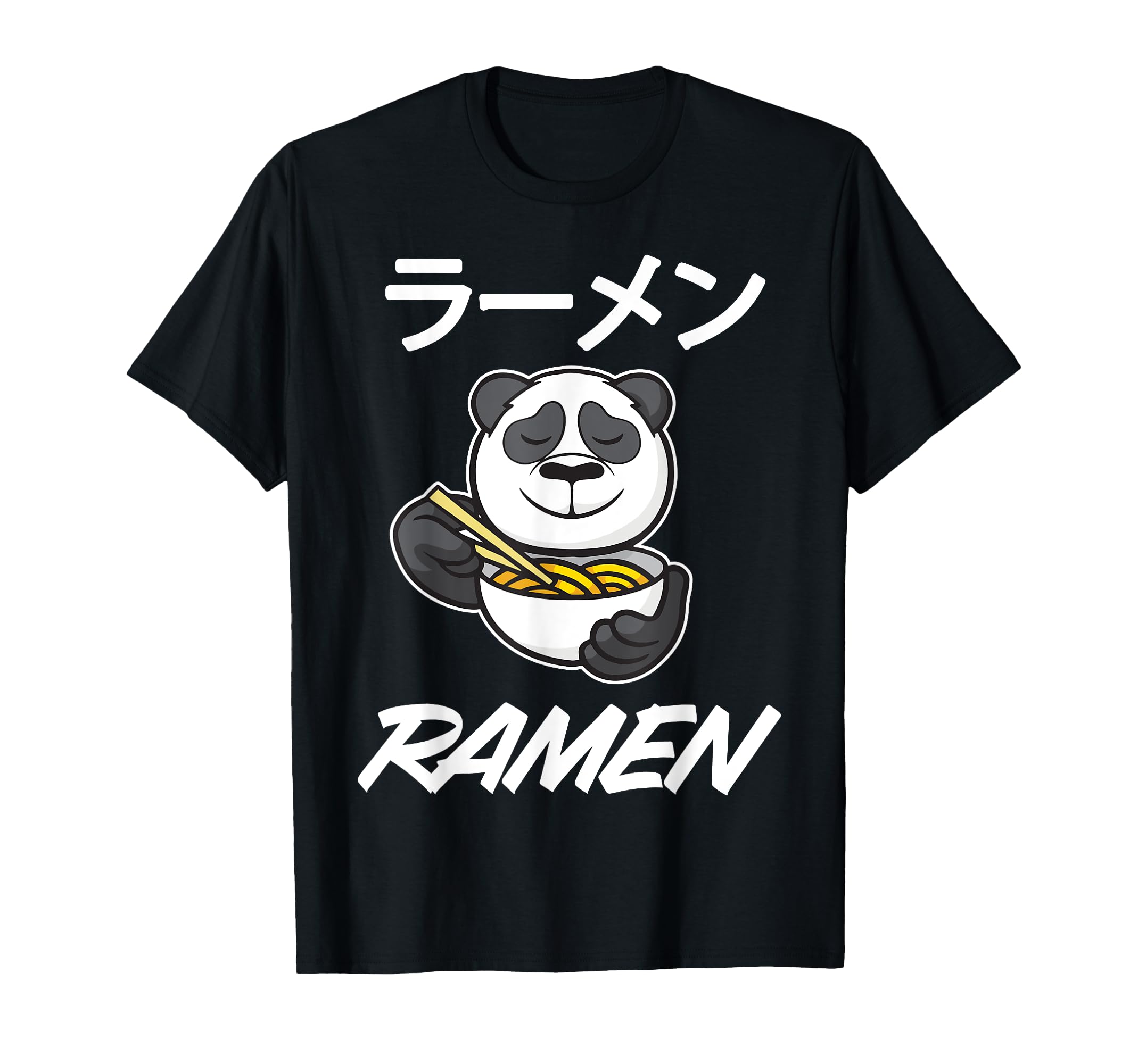 Noodles Anime Merch Manga Cute Panda Bear Japan Otaku Ramen T-Shirt