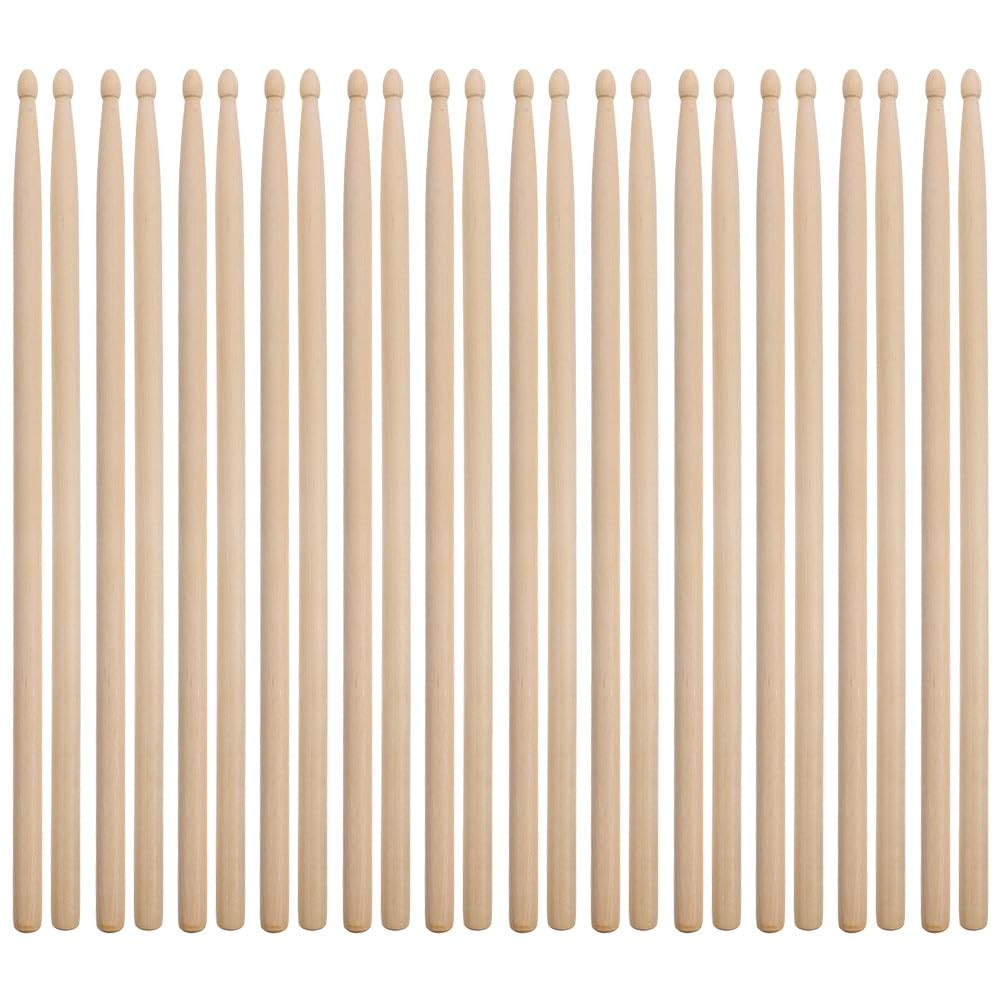 Vaguelly 12 Paar 5A Holz-Drumsticks: Drumsticks mit komfortablem Griff für Anfänger und Profis – Jazz-Rock-Percussion-Übungssticks