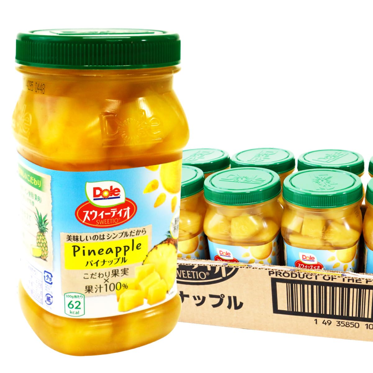 Amazon | パイナップルフルーツボトル 665g×8本 ドール スウィーティオ