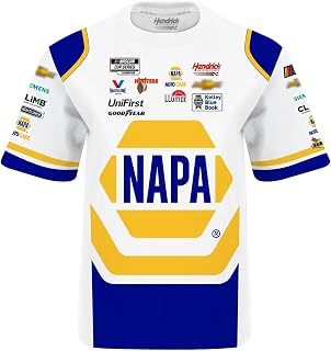 Chase Elliott Youth 2023 NAPA Sublimated Uniform Pit Crew T-Shirt White