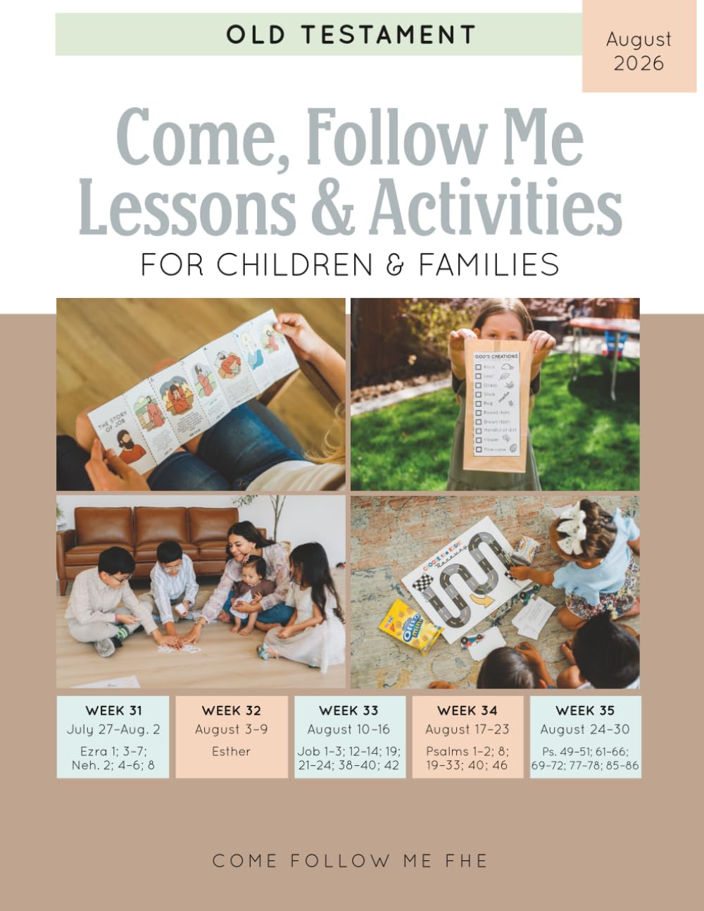 Come, Follow Me Lessons & Activities for Children & Families: Old Testament: August 2026