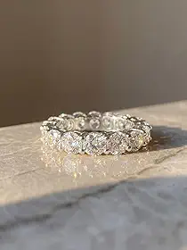 1 anel de moissanite sintético 0,5 ct anel de noivado de linha única completa anel de compromisso eternidade para mulheres anéis de casamento joias presente amizade promessa moda joias presentes de