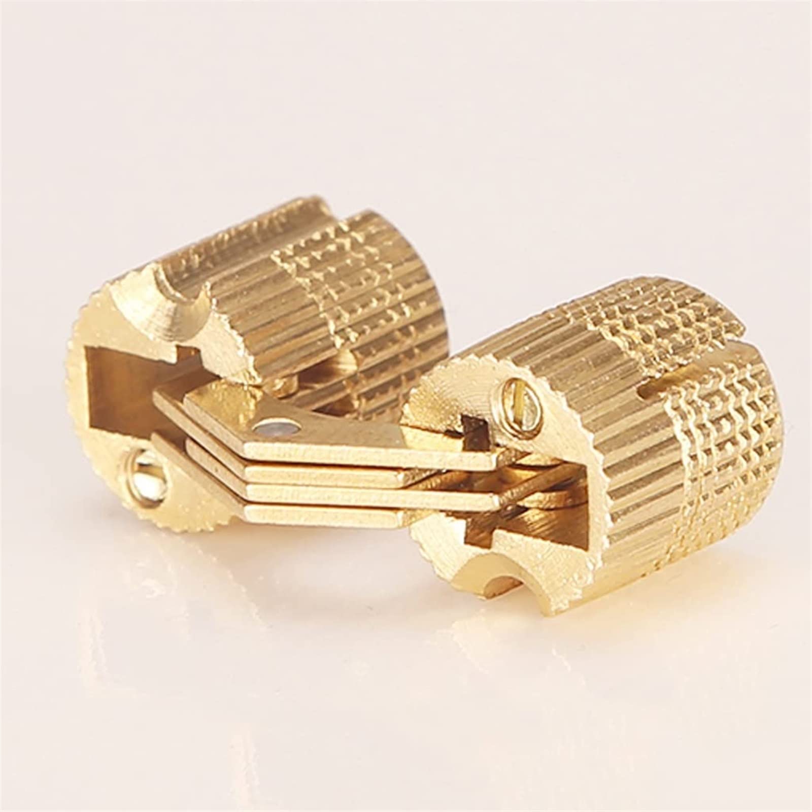Zawiasy do drzwi, zawiasy doczołowe, zawiasy do drzwi 4 szt. Zawiasy baryłkowe Ukryty zawias meblowy 10mm Kąt otwarcia 180 ° Mosiężne ukryte zawiasy do majsterkowania Pudełko z biżuterią Meble Ręcznie