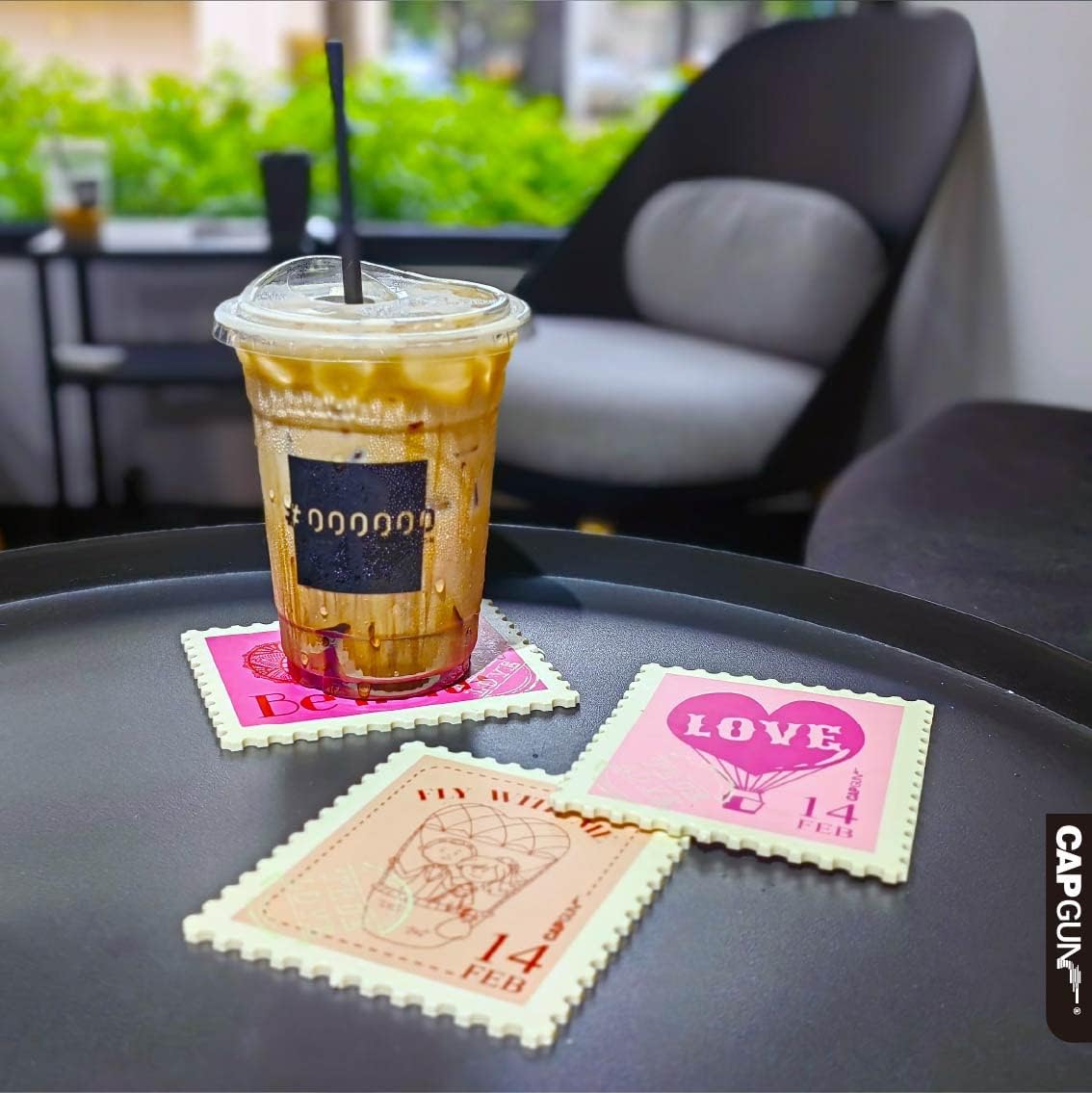 6 Pcs Vintage Stamp Coasters Set in Gift Box - Valentine's Day Gift for Stamp Collectors, Unique Drink Coasters for Home, Bar & Cafe, Romantic Feb 14 Present - Image 8