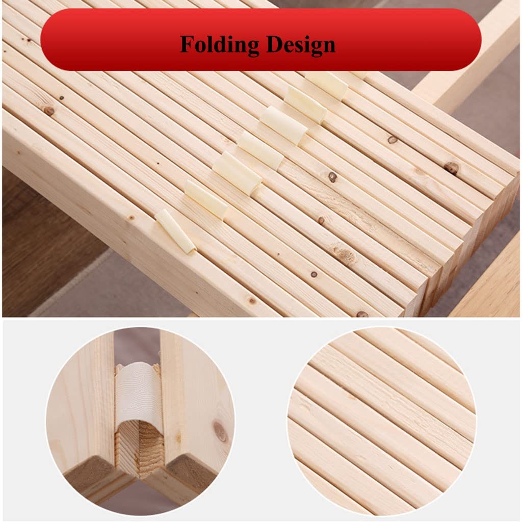 Piega Arrotolabile Bordo del Letto Duro, Legno Massiccio Guarnizione Plancia Tatami a Prova di umidità Classificato Scheletro Pieghevole Doghe della Plancia del Letto