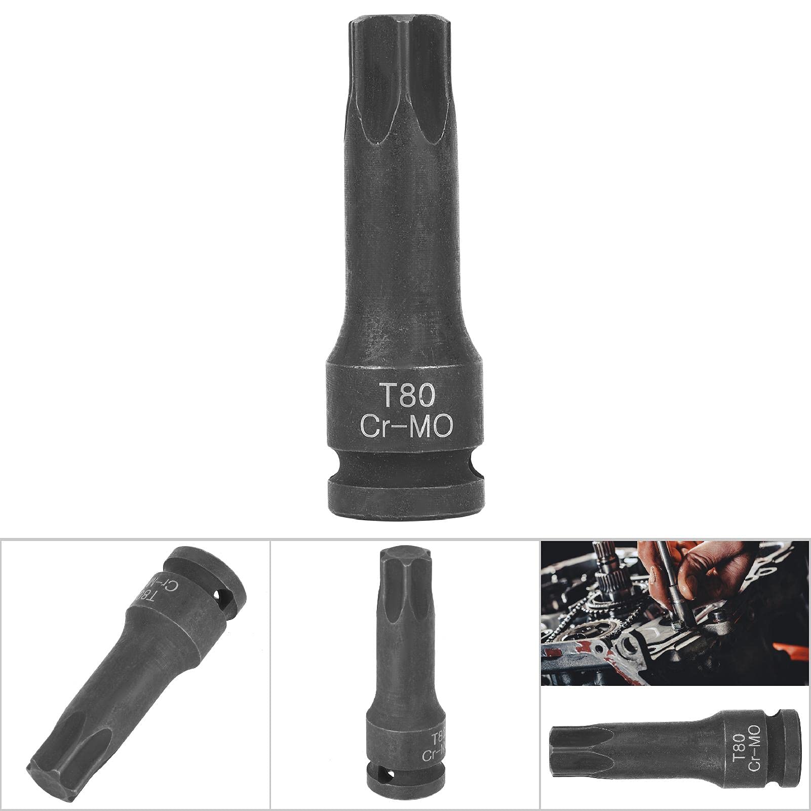 Impact Reducer Socket Adapter Set - Star Head Drive For Car Repair Tools