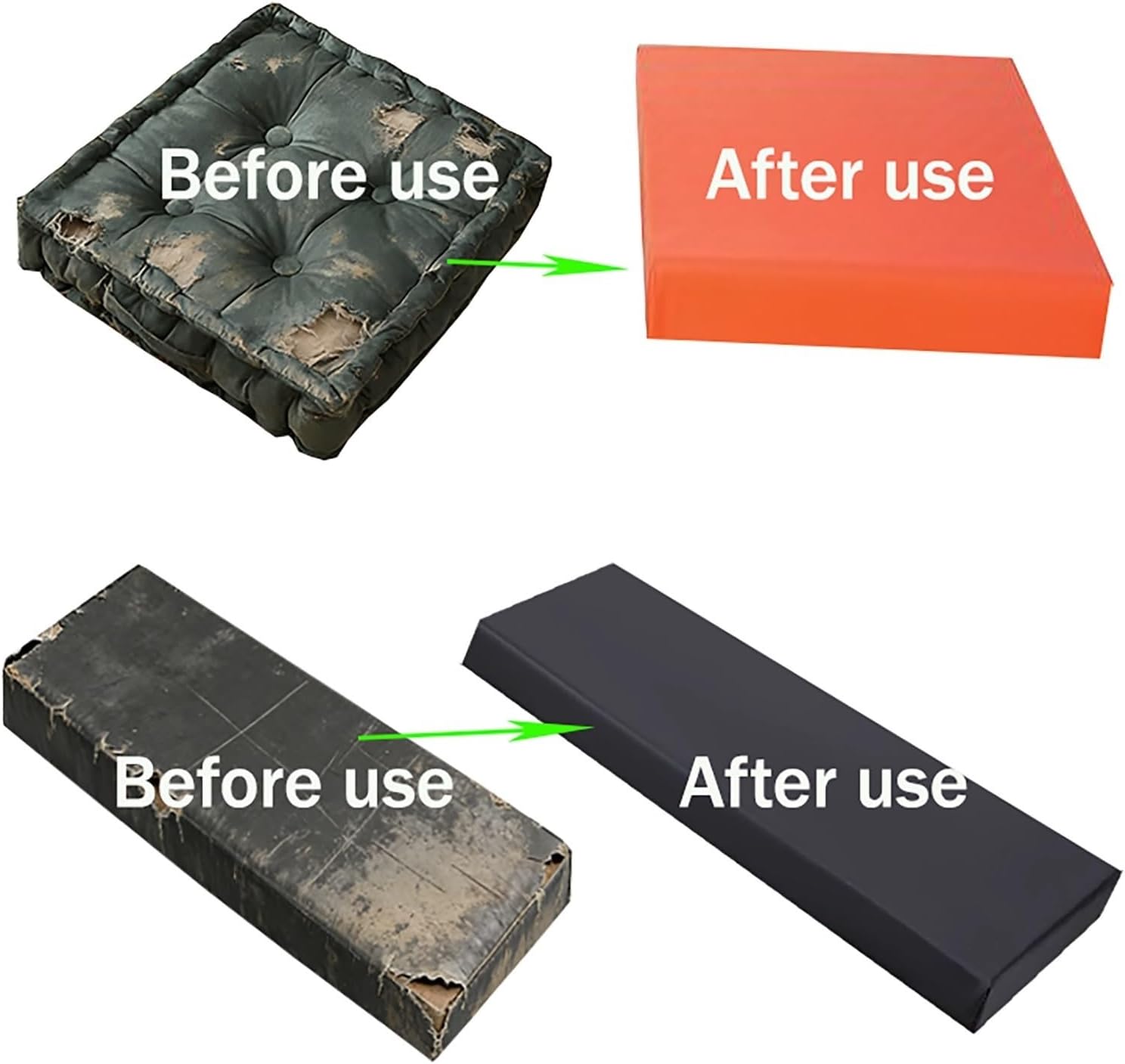 Bench Cushion Cover Waterproof Seat Pad Covers Replacement Seat Pads Slipcover with Zippered Non-Slip Pad Case for Outdoor Indoor Kitchen Garden Swing Chair Patio(White,220x40x10cm)