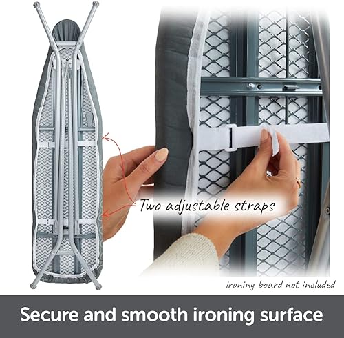 Miniatura 9 de Oliso TG1600 Pro Plus SmartIron de 1800 vatios con elevación automática (turquesa) y cubierta de tabla de planchar OLISO, 100% algodón duradero