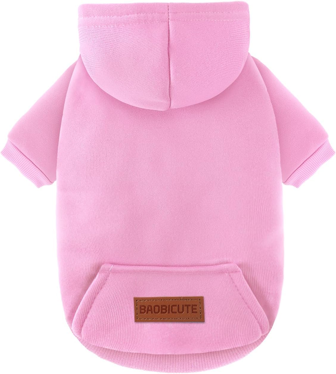 1 Pack Dog Hoodie Warm Hood Dog Sweater Cold Weather Small Dogs Sweatshirt Comfort Pet Clothes for Small Medium Dogs with Pockets Chihuahua Clothes for Male Female Girl Boy Sporty Daily Wear