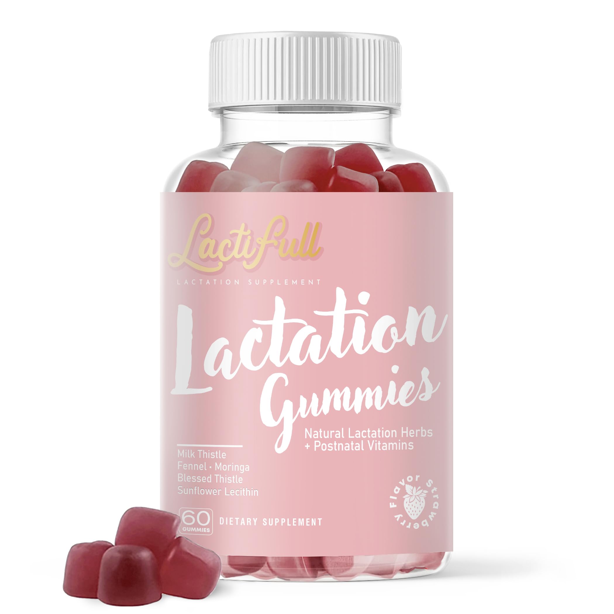 Milk Multiplier Lactation Postpartum Gummies - Postnatal Support Vitamins Supplement for Nursing Breastfeeding Mom Mother - Increase Milk Supply Production Multivitamins for Women