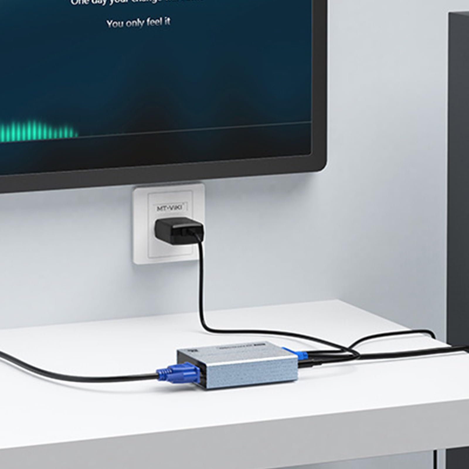 Rallonge VGA permettant une transmission d'affichage de 100 m avec fonctionnalité et synchronisation vidéo du son VGA Local Out