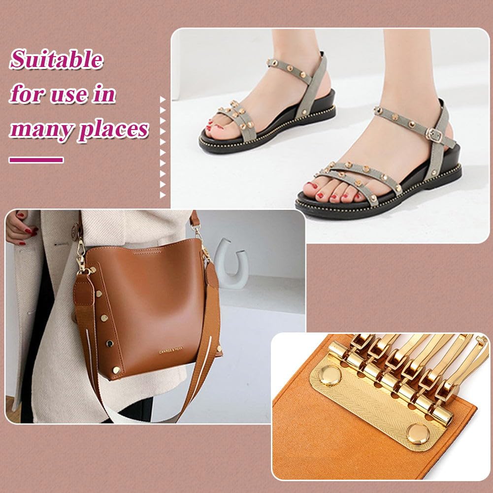 Amazon.com: PECMER 100 Sets Double Cap Rivets for Leather Crafting