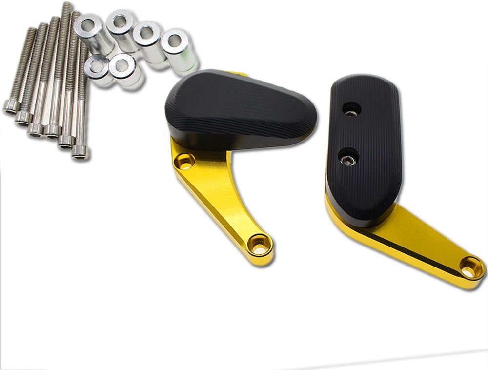 FXCNC Racing Motorcycle Aluminium Engine Guard Case Cover Crash Pad Frame Protector Slide Compatible with GSXR 1000 K9 2009-2014