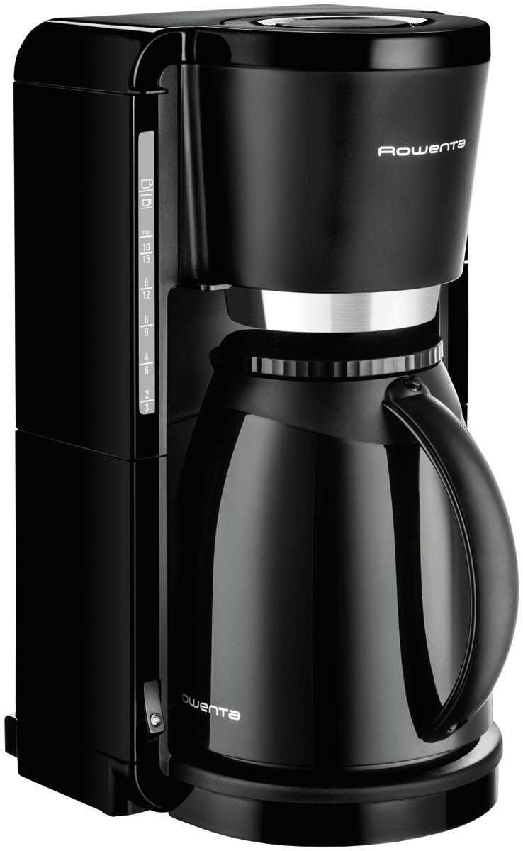 Rowenta Thermo - coffee makers (freestanding, Semi-auto, Drip coffee maker, Ground coffee, Coffee, Hot water, Black)