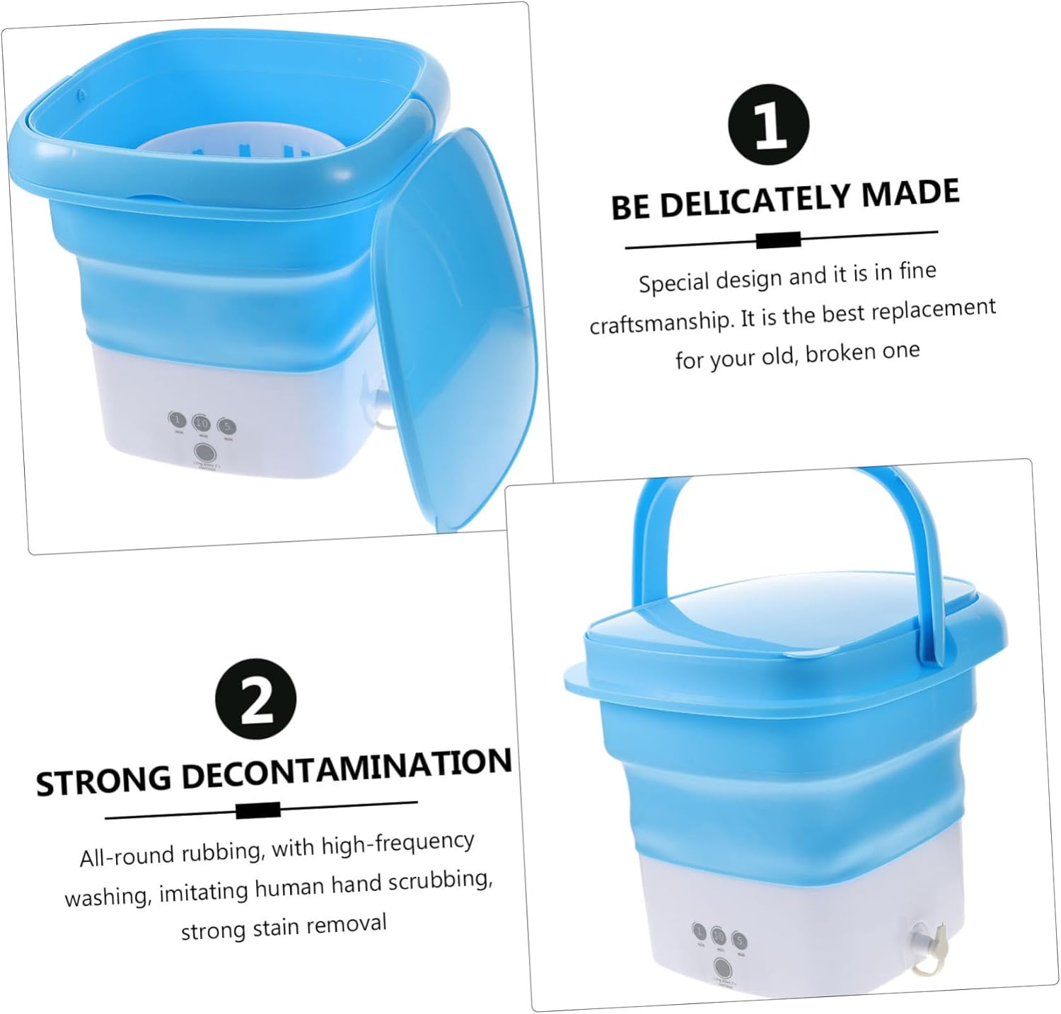 Portable Washing Machine Mini Folding Underwear Apartment Mini Portable Washer Travel-friendly