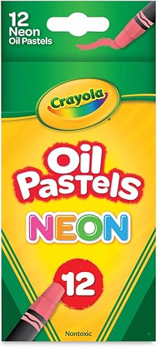 Crayola Pasteles al óleo, colores neón surtidos, regalo para niños y adultos, 12 unidades
