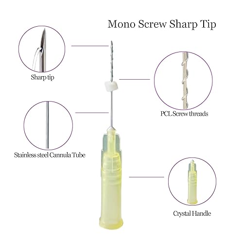 Miniatura 7 de Roscas PCL para estiramiento facial, rosca de tornillo mono tipo tornillo PCL con punta afilada, suavizado de arrugas, rejuvenecimiento y