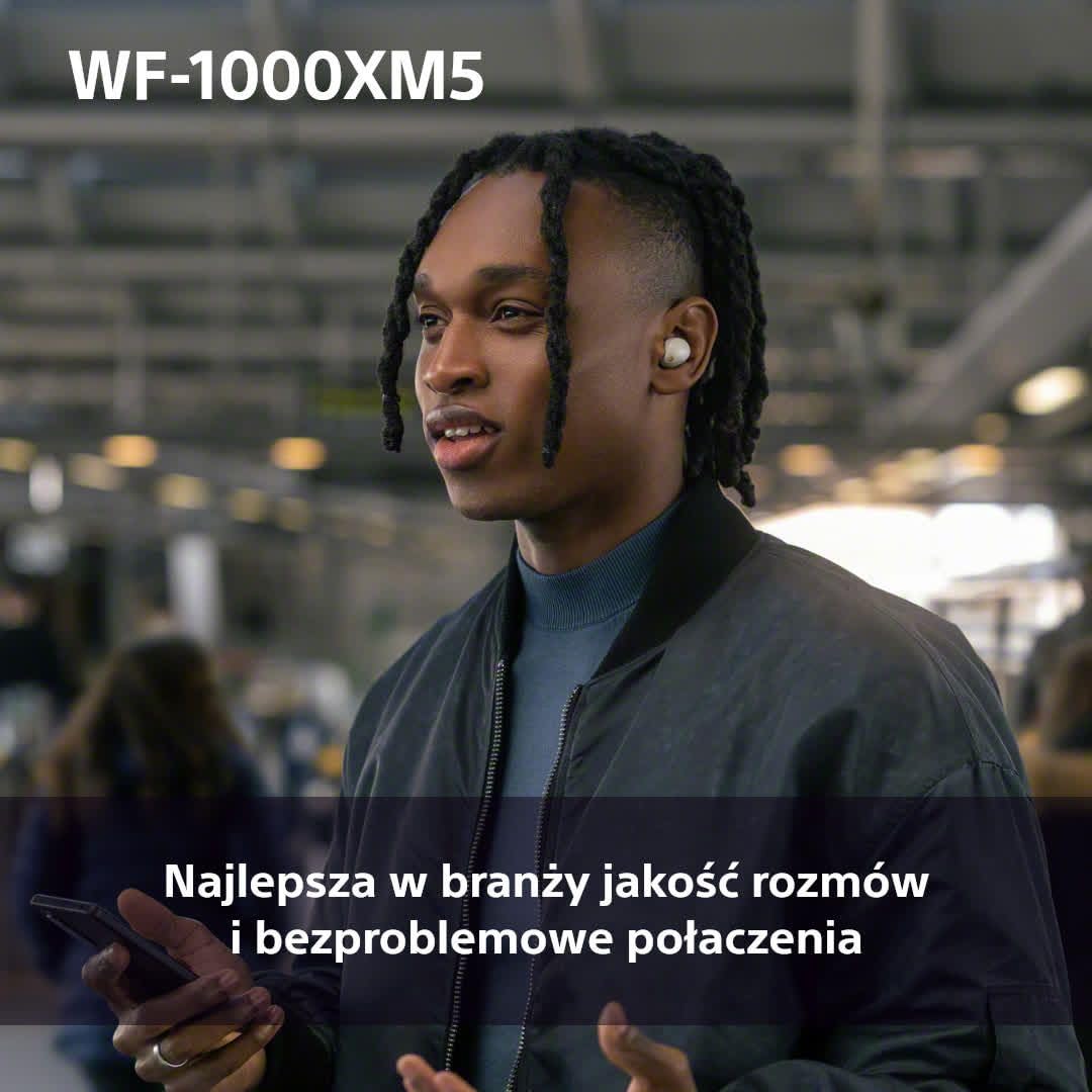 Sony WF1000XM5S.CE7 Słuchawki Douszne, Srebrny, Do 24 h