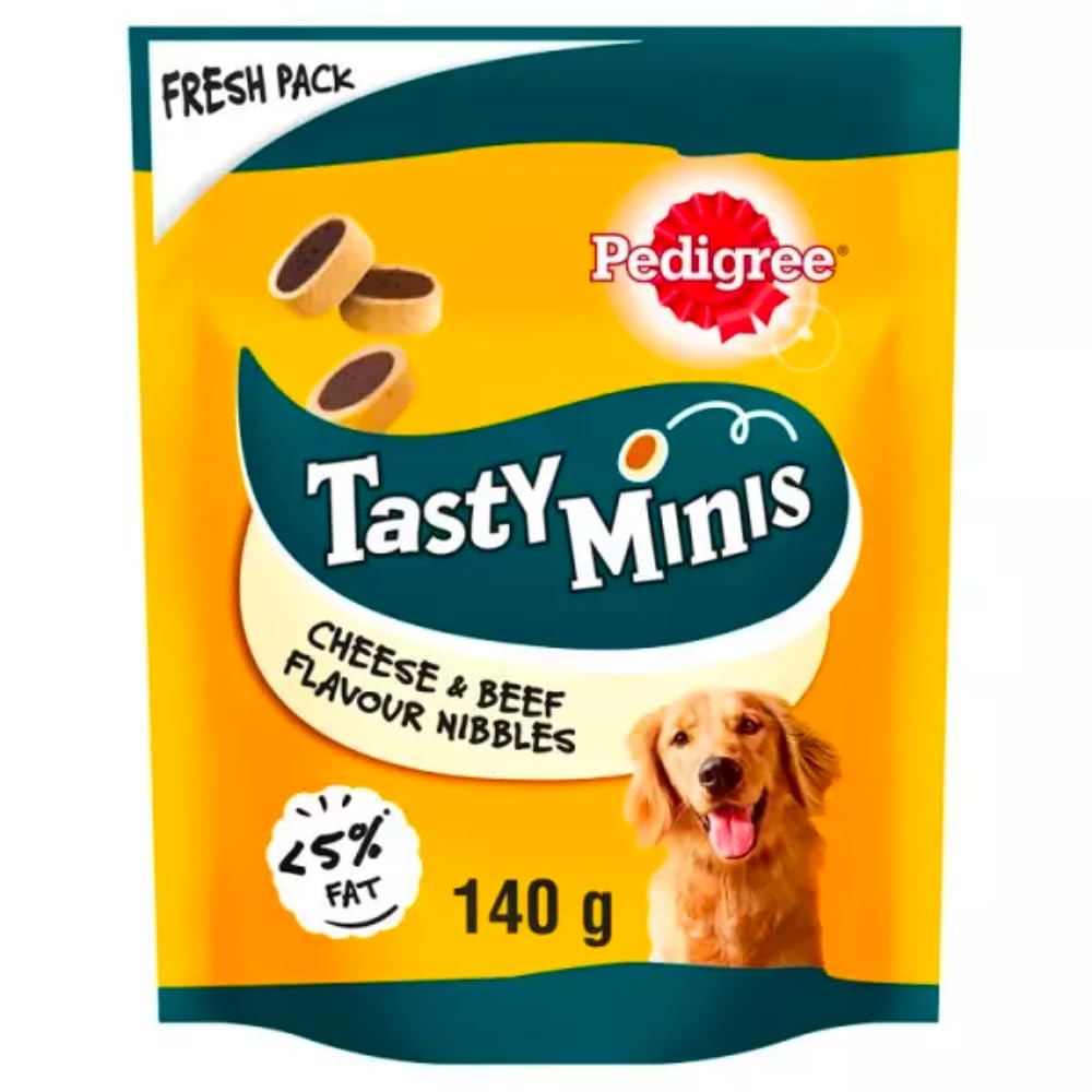 Pedigree Dog Treats Tasty Bites Cheesy Nibbles with Beef and Cheese Flavour, 140g